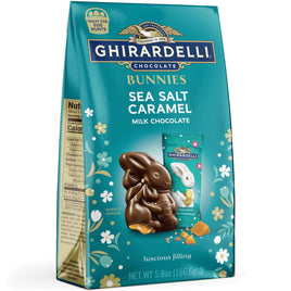 GHIRARDELLI Sea Salt Caramel Milk Chocolate Bunnies, 5.8 oz Bag
